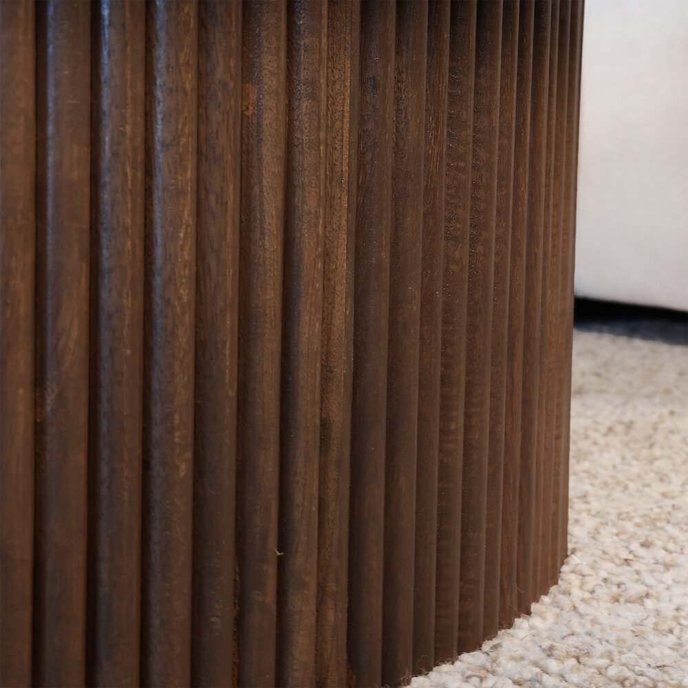 Salontafel ovaal mangohout 120cm walnoot Moki Salontafel ovaal mangohout 120cm walnoot Moki