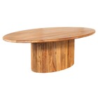 Salontafel ovaal lichtbruin mangohout 120cm Moki