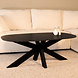 Lizzely Garden & Living Salontafel deens ovaal 120cm Elif marmerlook zwart Lizzely Garden & Living Salontafel deens ovaal 120cm Elif marmerlook zwart