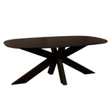 Lizzely Garden & Living Salontafel deens ovaal marmerlook zwart steen 120cm Elif Lizzely Garden & Living Salontafel deens ovaal marmerlook zwart steen 120cm Elif