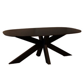 Lizzely Garden & Living Salontafel deens ovaal marmerlook zwart steen 120cm Elif Lizzely Garden & Living Salontafel deens ovaal marmerlook zwart steen 120cm Elif