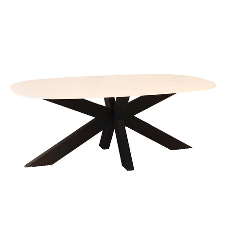 Lizzely Garden & Living Salontafel deens ovaal 120cm Elif marmerlook wit Lizzely Garden & Living Salontafel deens ovaal 120cm Elif marmerlook wit