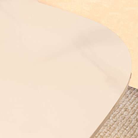 Lizzely Garden & Living Salontafel deens ovaal 120cm Elif marmerlook wit Lizzely Garden & Living Salontafel deens ovaal 120cm Elif marmerlook wit