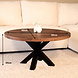 Lizzely Garden & Living Salontafel rond mangohout 90cm Jesse walnoot Lizzely Garden & Living Salontafel rond mangohout 90cm Jesse walnoot