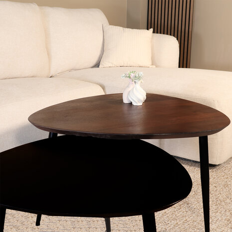 Lizzely Garden & Living Salontafel organisch set van 2 mangohout Leyla 2 kleuren Lizzely Garden & Living Salontafel organisch set van 2 mangohout Leyla 2 kleuren