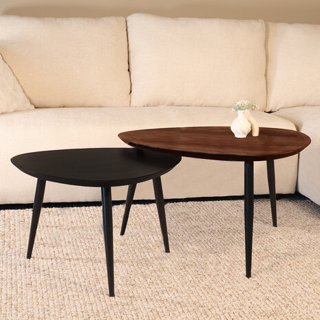 Lizzely Garden & Living Salontafel organisch set van 2 mangohout Leyla 2 kleuren Lizzely Garden & Living Salontafel organisch set van 2 mangohout Leyla 2 kleuren