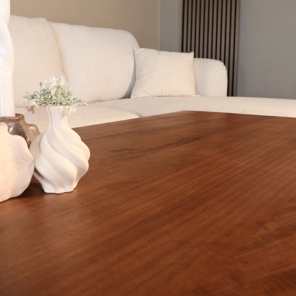 Salontafel x poot mangohout 130cm Pato walnoot Salontafel x poot mangohout 130cm Pato walnoot