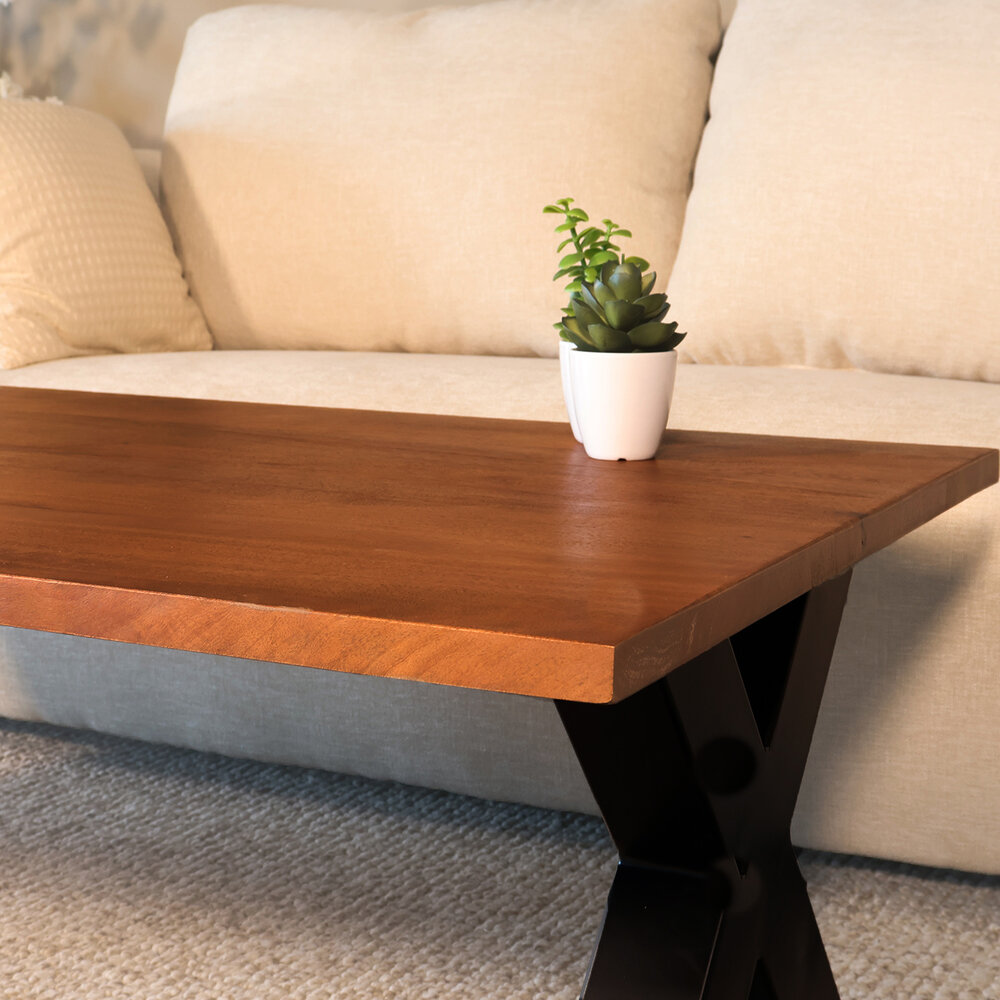 Salontafel x poot mangohout 130cm Pato walnoot Salontafel x poot mangohout 130cm Pato walnoot