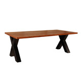 Lizzely Garden & Living Salontafel x-poot mangohout 130cm walnoot Pato Lizzely Garden & Living Salontafel x-poot mangohout 130cm walnoot Pato