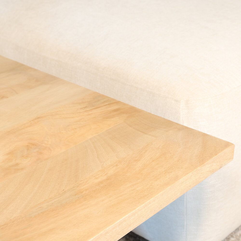 Salontafel x poot mangohout 130cm Pato lichtbruin Salontafel x poot mangohout 130cm Pato lichtbruin