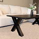 Lizzely Garden & Living Salontafel x poot mangohout 130cm Pato zwart Lizzely Garden & Living Salontafel x poot mangohout 130cm Pato zwart