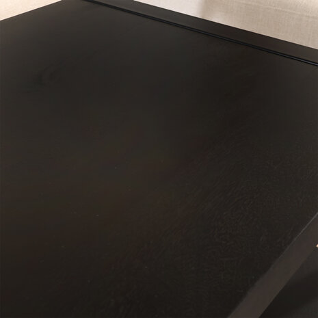 Lizzely Garden & Living Salontafel 100cm Lotus mangohout zwart Lizzely Garden & Living Salontafel 100cm Lotus mangohout zwart