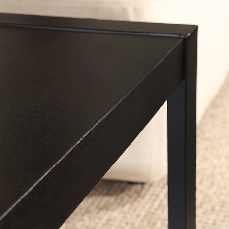 Lizzely Garden & Living Salontafel 100cm Lotus mangohout zwart Lizzely Garden & Living Salontafel 100cm Lotus mangohout zwart