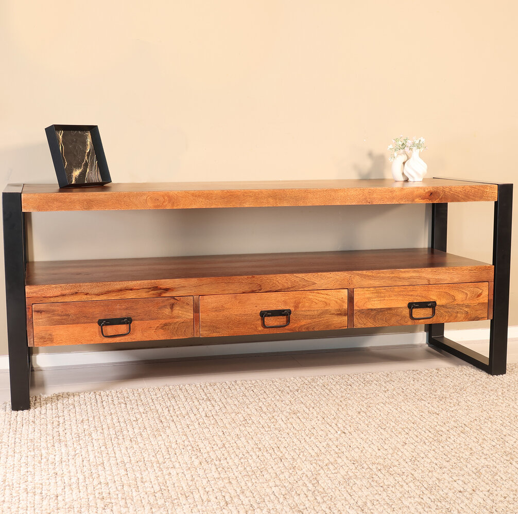 Tv meubel 150cm Linde mangohout bruin Tv meubel 150cm Linde mangohout bruin