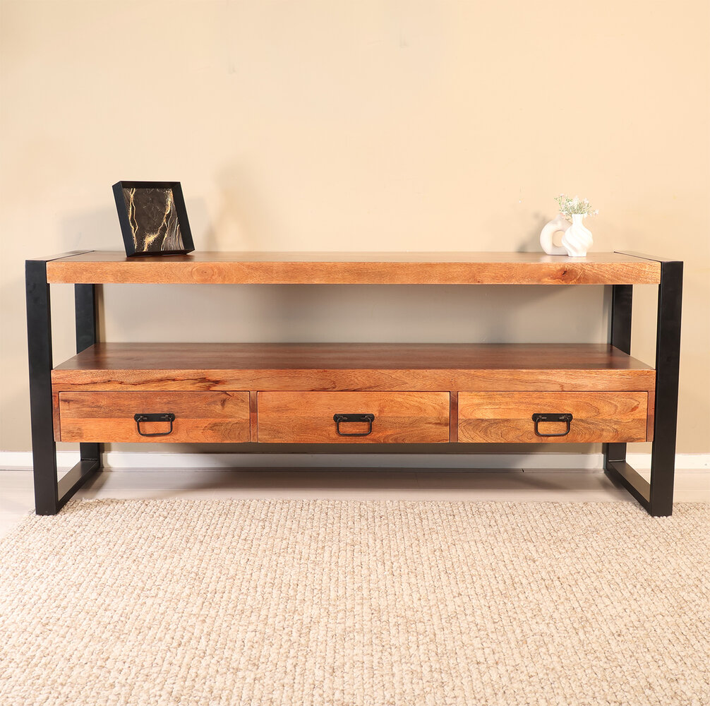 Tv meubel 150cm Linde mangohout bruin Tv meubel 150cm Linde mangohout bruin