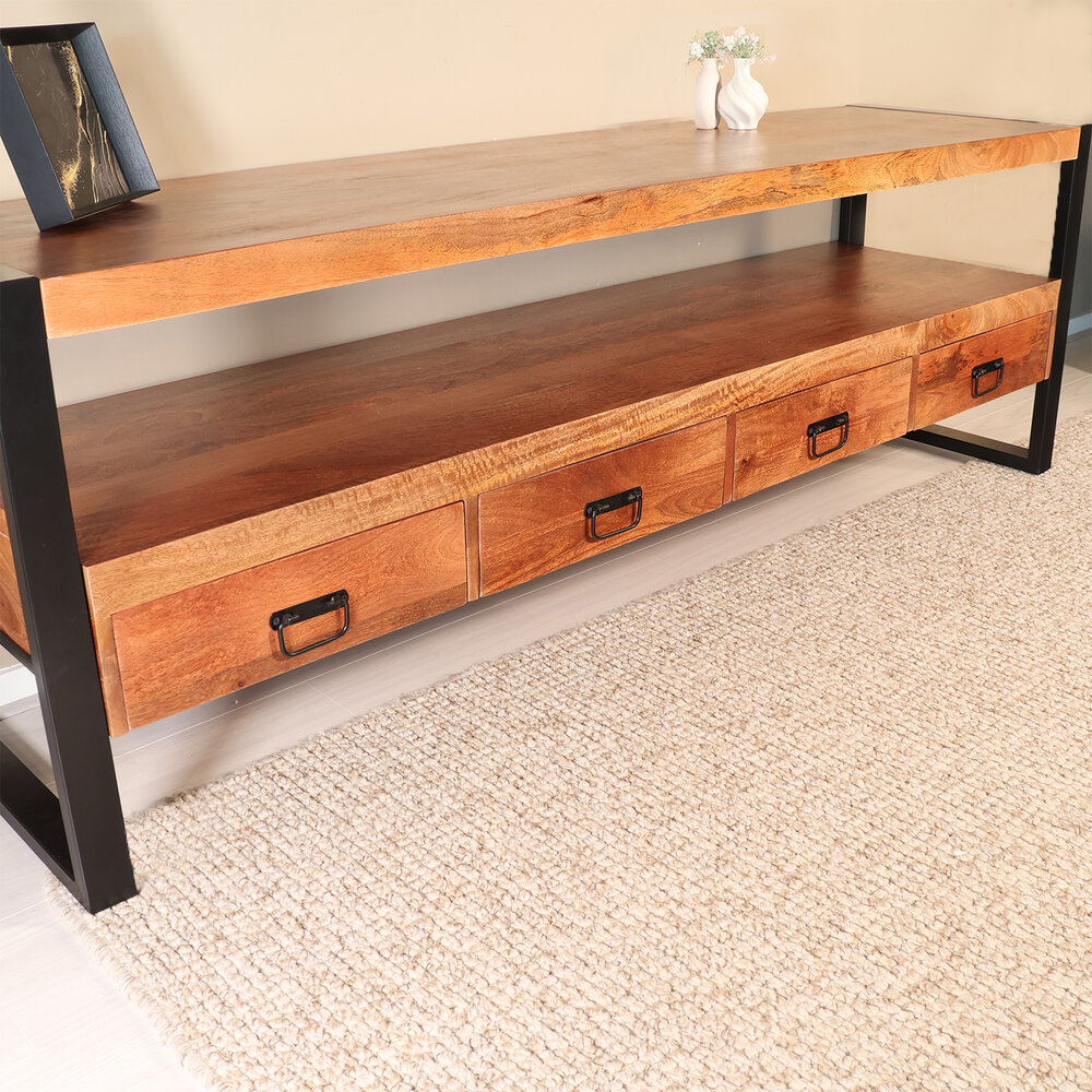 Tv meubel 180cm Linde mangohout bruin Tv meubel 180cm Linde mangohout bruin