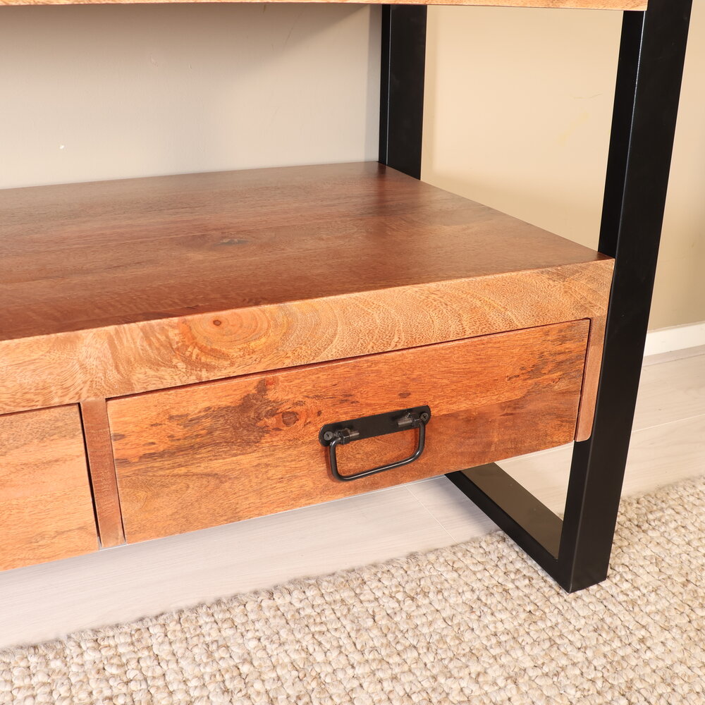 Tv meubel 180cm Linde mangohout bruin Tv meubel 180cm Linde mangohout bruin