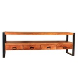 Lizzely Garden & Living Tv meubel bruin mangohout 180cm Linde Lizzely Garden & Living Tv meubel bruin mangohout 180cm Linde