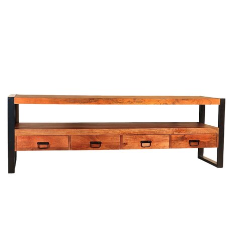 Lizzely Garden & Living Tv meubel 180cm Linde mangohout bruin Lizzely Garden & Living Tv meubel 180cm Linde mangohout bruin