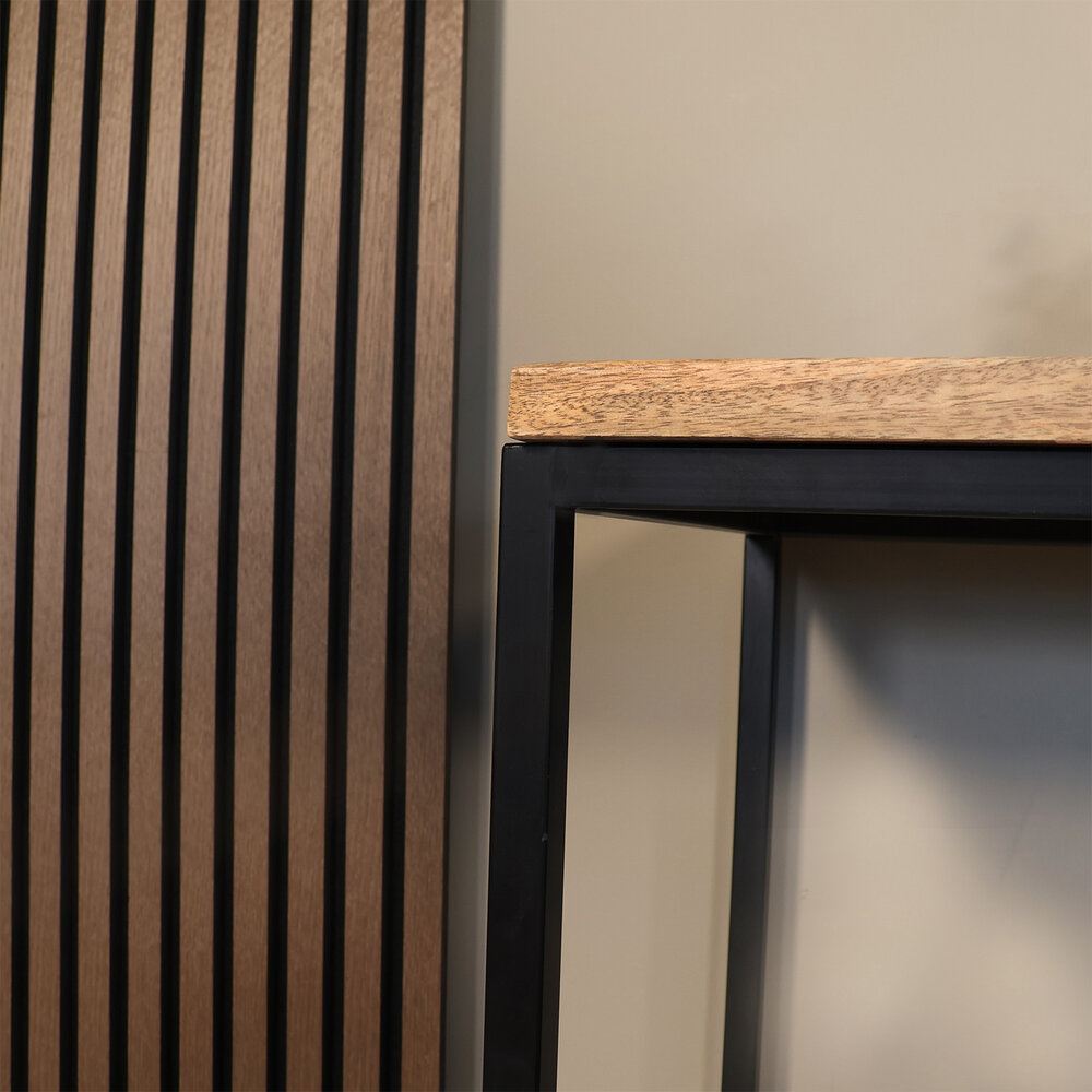 Bijzettafel mangohout Osso 150cm lichtbruin