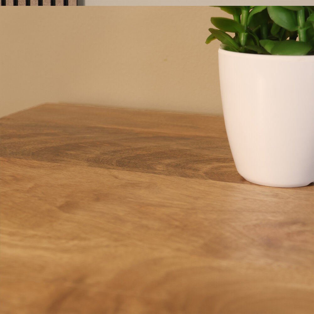 Bijzettafel mangohout Osso 150cm lichtbruin