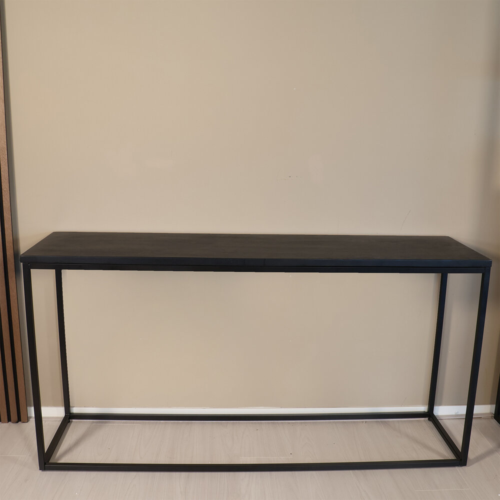 Bijzettafel mangohout Osso 150cm zwart