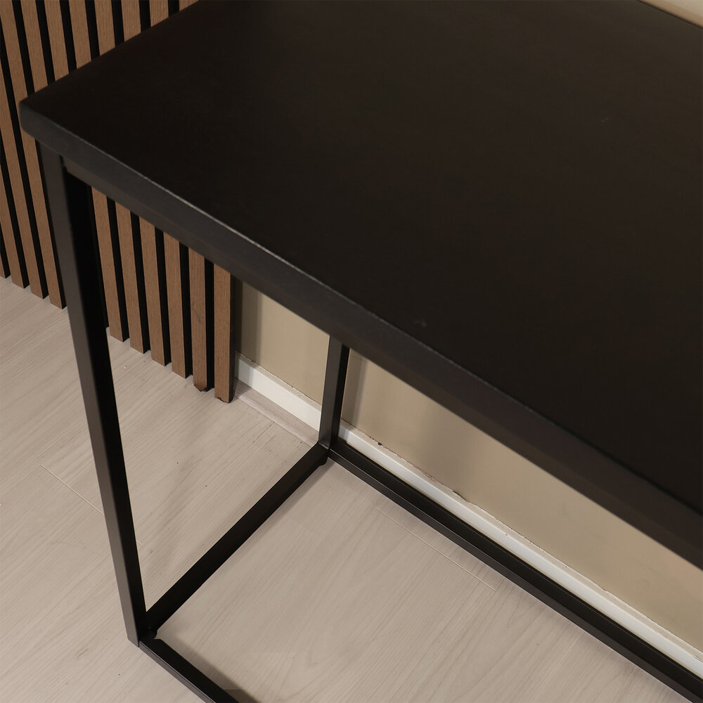 Bijzettafel mangohout Osso 150cm zwart