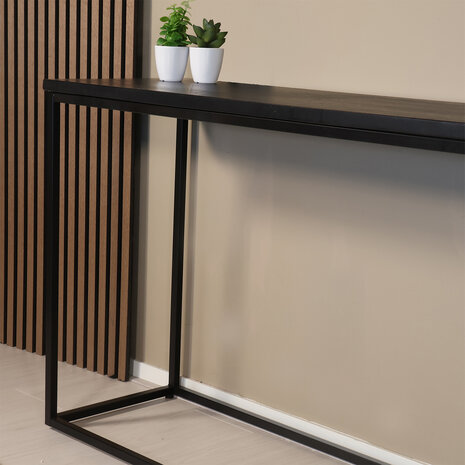 Lizzely Garden & Living Bijzettafel mangohout Osso 150cm zwart