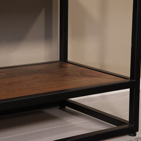 Lizzely Garden & Living Bijzettafel visgraat 120cm mangohout bruin Livia