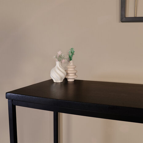 Lizzely Garden & Living Bijzettafel mangohout Osso 120cm zwart Lizzely Garden & Living Bijzettafel mangohout Osso 120cm zwart