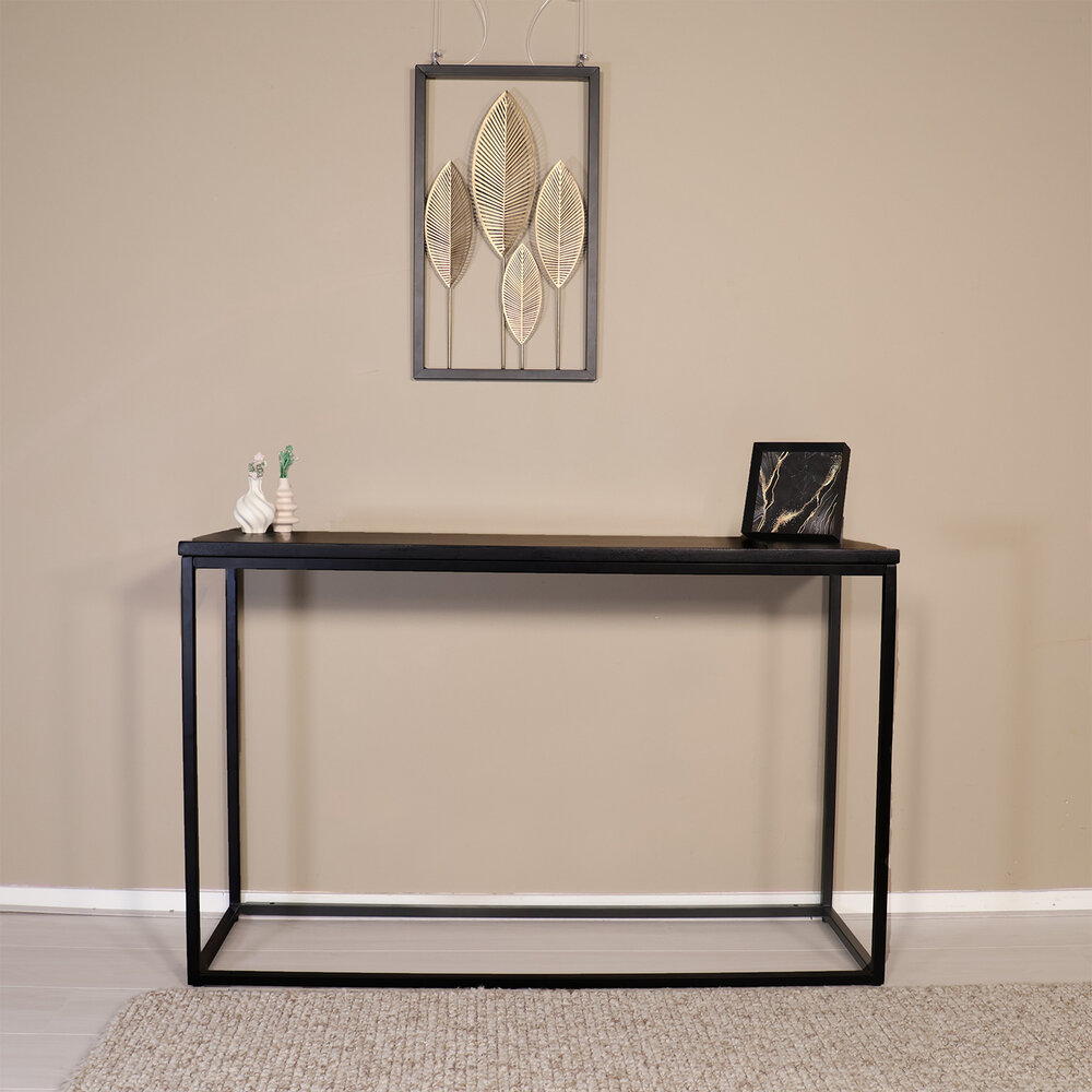 Bijzettafel mangohout Osso 120cm zwart Bijzettafel mangohout Osso 120cm zwart