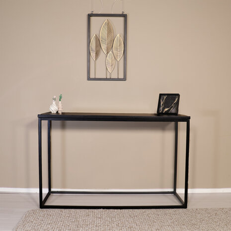 Lizzely Garden & Living Bijzettafel mangohout Osso 120cm zwart Lizzely Garden & Living Bijzettafel mangohout Osso 120cm zwart