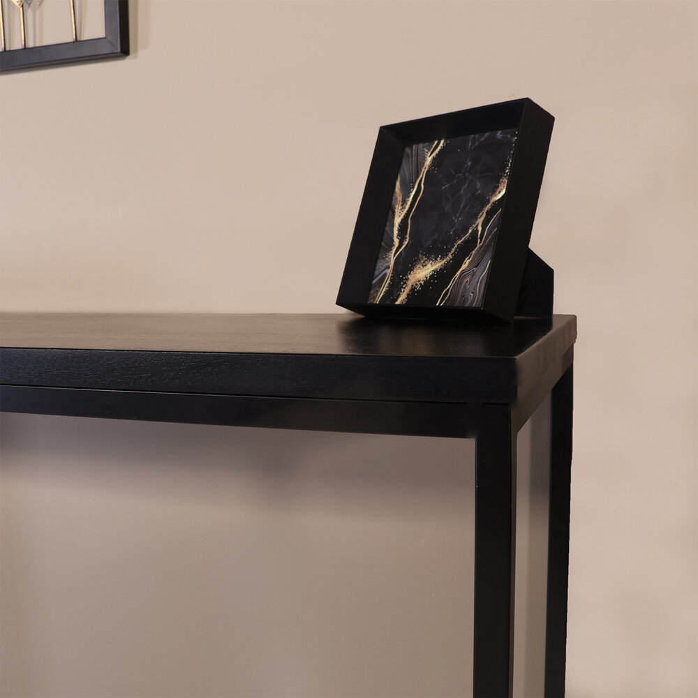 Bijzettafel mangohout Osso 120cm zwart Bijzettafel mangohout Osso 120cm zwart