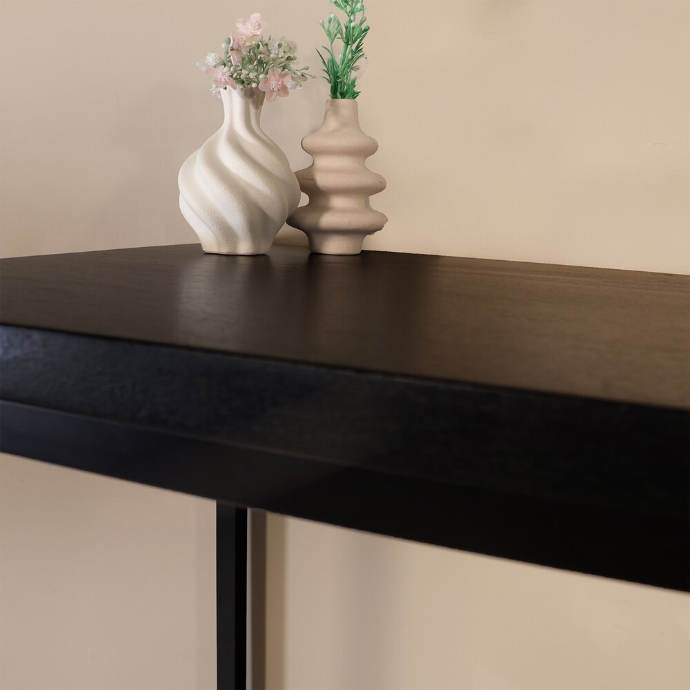 Bijzettafel mangohout Osso 120cm zwart Bijzettafel mangohout Osso 120cm zwart