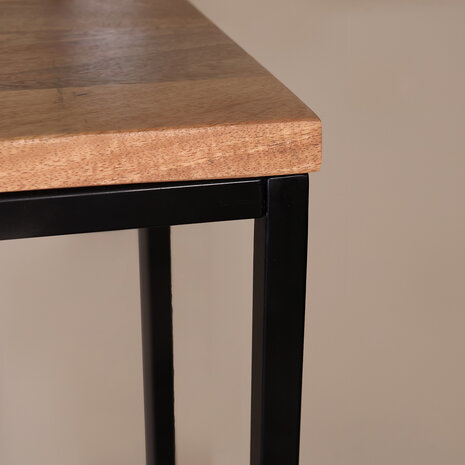 Lizzely Garden & Living Bijzettafel mangohout Osso 120cm lichtbruin