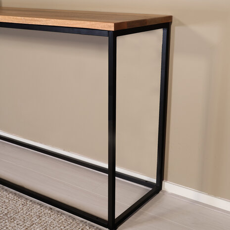 Lizzely Garden & Living Bijzettafel mangohout Osso 120cm lichtbruin