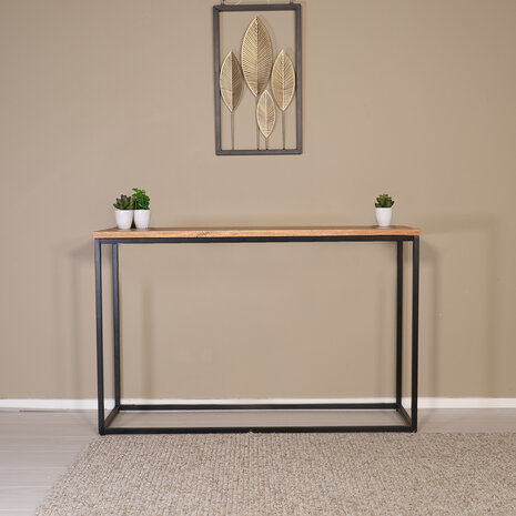 Lizzely Garden & Living Bijzettafel mangohout Osso 120cm lichtbruin