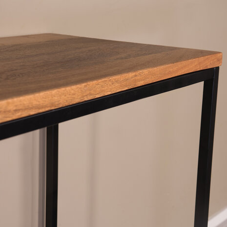 Lizzely Garden & Living Bijzettafel mangohout Osso 120cm lichtbruin