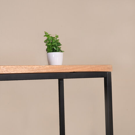 Lizzely Garden & Living Bijzettafel mangohout Osso 120cm lichtbruin