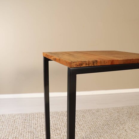 Lizzely Garden & Living Bijzettafel Industrieel Jerry 55cm mangohout bruin Lizzely Garden & Living Bijzettafel Industrieel Jerry 55cm mangohout bruin