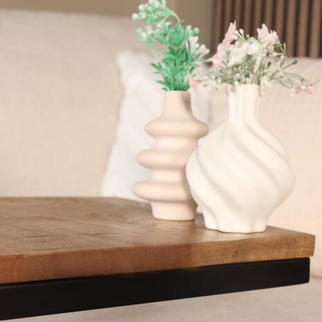 Lizzely Garden & Living Bijzettafel Industrieel Jerry 55cm mangohout bruin Lizzely Garden & Living Bijzettafel Industrieel Jerry 55cm mangohout bruin