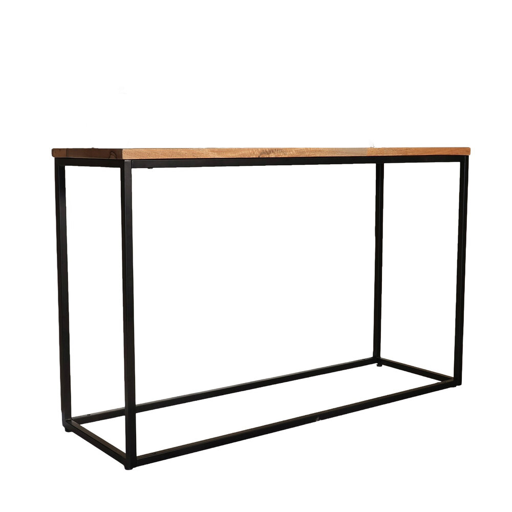 Bijzettafel mangohout Osso 120cm lichtbruin