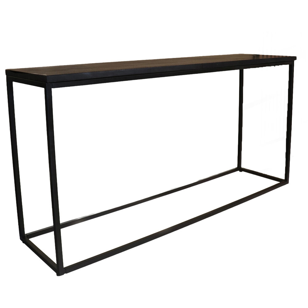 Bijzettafel mangohout Osso 150cm zwart