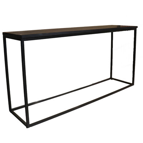 Lizzely Garden & Living Bijzettafel mangohout Osso 150cm zwart