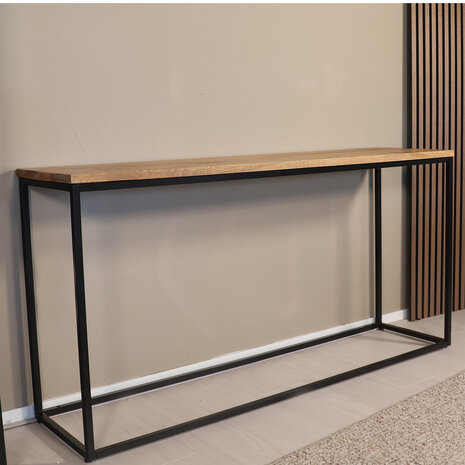 Lizzely Garden & Living Bijzettafel mangohout Osso 150cm lichtbruin