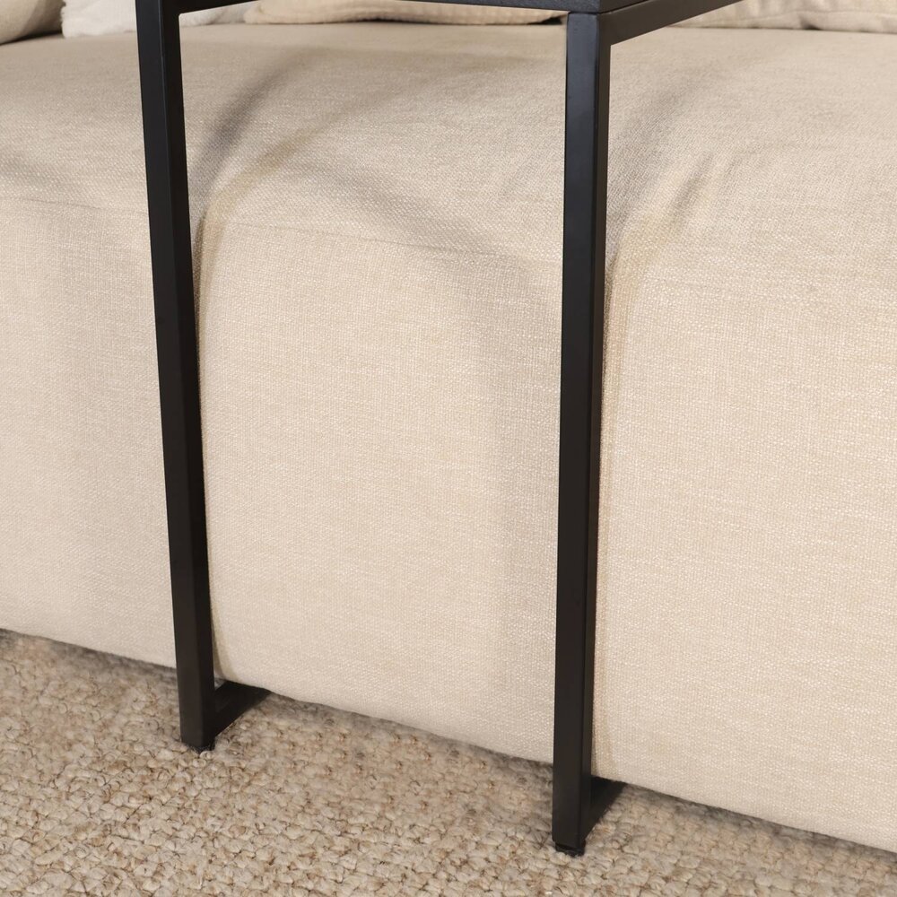 Bijzettafel Industrieel Jerry 55cm mangohout zwart Bijzettafel Industrieel Jerry 55cm mangohout zwart