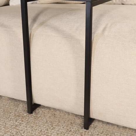 Lizzely Garden & Living Bijzettafel Industrieel Jerry 55cm mangohout zwart Lizzely Garden & Living Bijzettafel Industrieel Jerry 55cm mangohout zwart