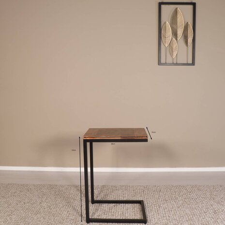 Lizzely Garden & Living Bijzettafel Industrieel Jerry 55cm mangohout lichtbruin Lizzely Garden & Living Bijzettafel Industrieel Jerry 55cm mangohout lichtbruin