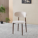 Lizzely Garden & Living Eetkamerstoel Reika walnoot beige japandi stijl eetstoel Lizzely Garden & Living Eetkamerstoel Reika walnoot beige japandi stijl eetstoel