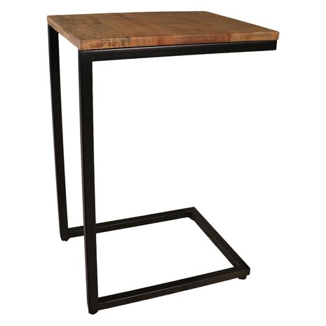 Lizzely Garden & Living Bijzettafel Industrieel Jerry 55cm mangohout lichtbruin Lizzely Garden & Living Bijzettafel Industrieel Jerry 55cm mangohout lichtbruin